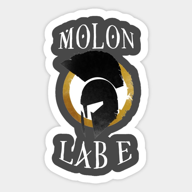 Molon Labe White Logo Sticker by Mopholo